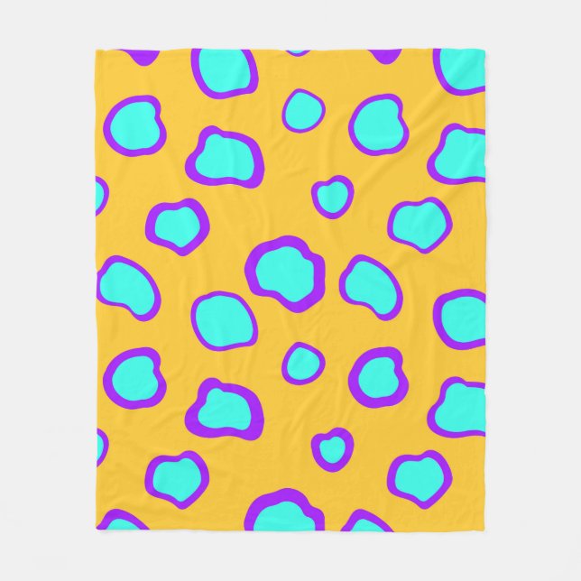 Manta Polar Patrón de animales salvajes de oveja (Anverso)