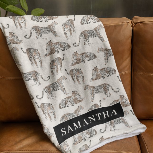 Manta Polar Patrón de animales salvajes del leopardo de la jun (Subido por el creador)