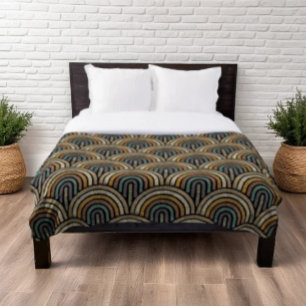 Manta Polar Patrón de arco del Boho retro