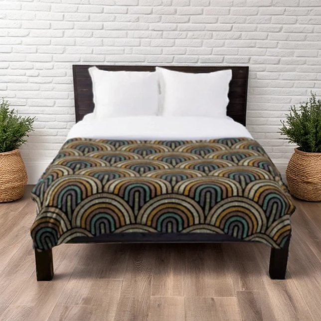 Manta Polar Patrón de arco del Boho retro (Subido por el creador)