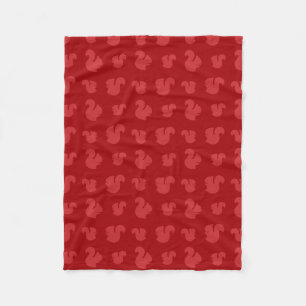 Manta Polar Patrón de ardilla roja