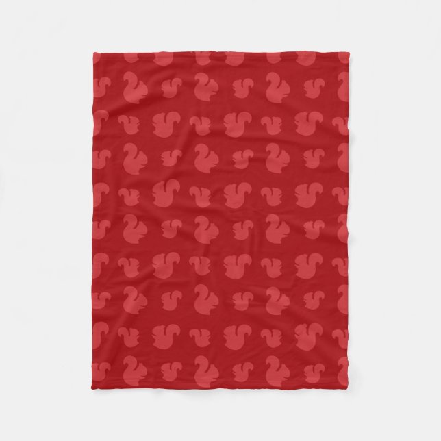 Manta Polar Patrón de ardilla roja (Anverso)