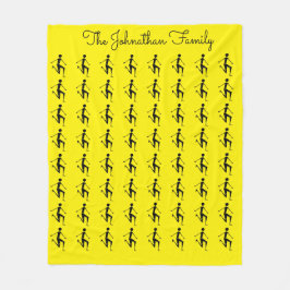 Manta Polar Patrón de atleta de silueta, arte africano