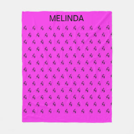 Manta Polar Patrón de bailarinas Inspiradoras de silueta morad