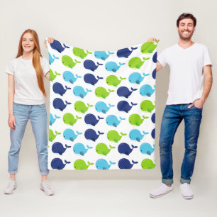 Manta Polar Patrón De Ballenas, Ballenas Cuestas, Animales Mar