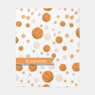Manta Polar Patrón de baloncesto personalizado