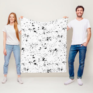 Manta Polar Patrón de bandeja de pintura negra