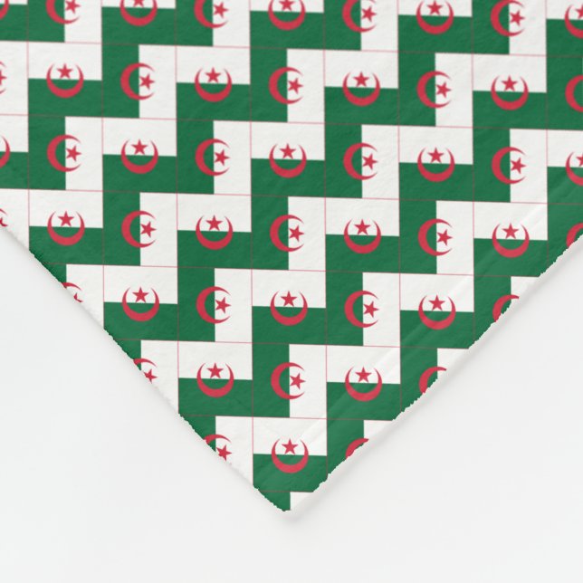 Manta Polar Patrón de bandera argelina (Esquina)