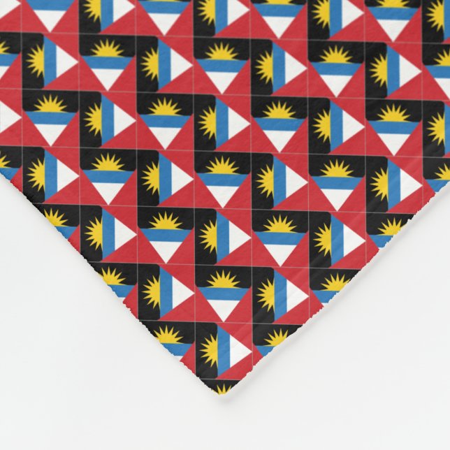 Manta Polar Patrón de bandera de Antigua y Barbuda (Esquina)