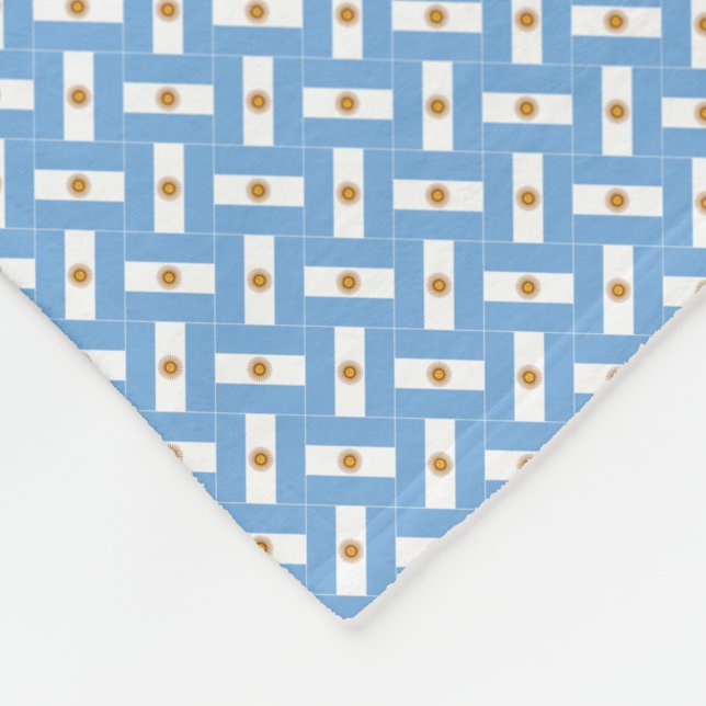 Manta Polar Patrón de bandera de Argentina (Esquina)