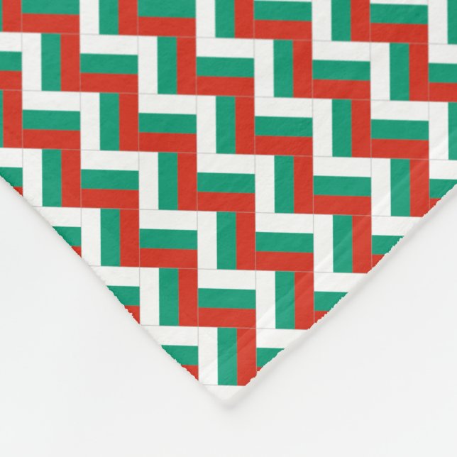 Manta Polar Patrón de bandera de Bulgaria (Esquina)