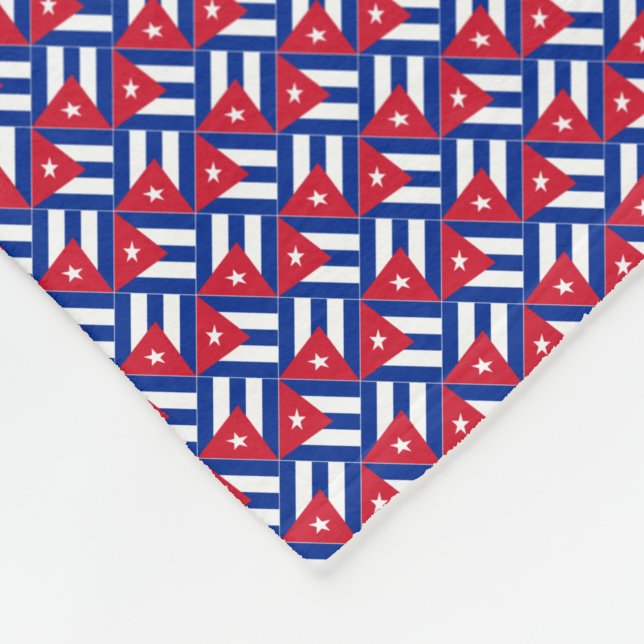 Manta Polar Patrón de bandera de Cuba de mosaico (Esquina)