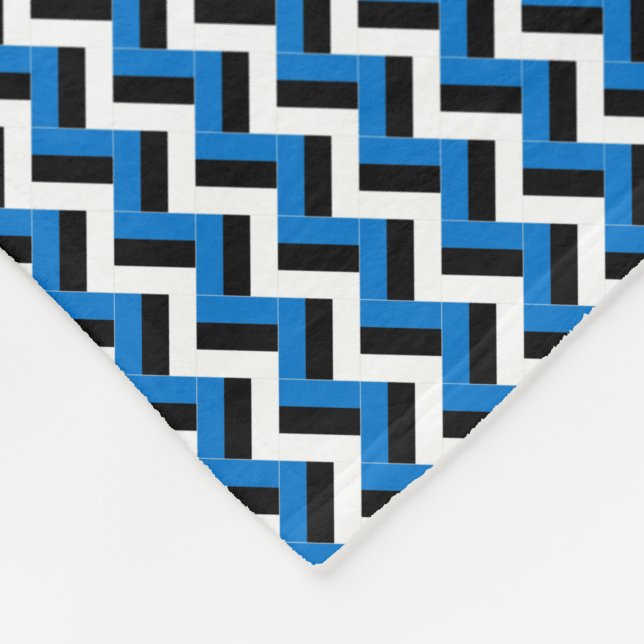 Manta Polar Patrón de bandera de Estonia (Esquina)