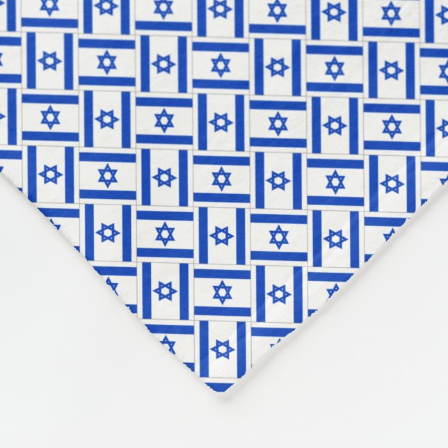 Manta Polar Patrón de bandera de Israel (Esquina)