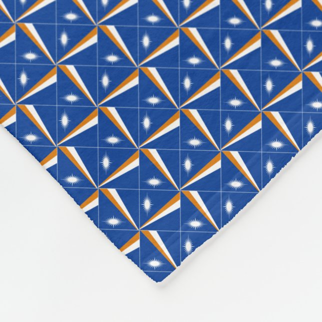 Manta Polar Patrón de bandera de las Islas Marshall (Esquina)