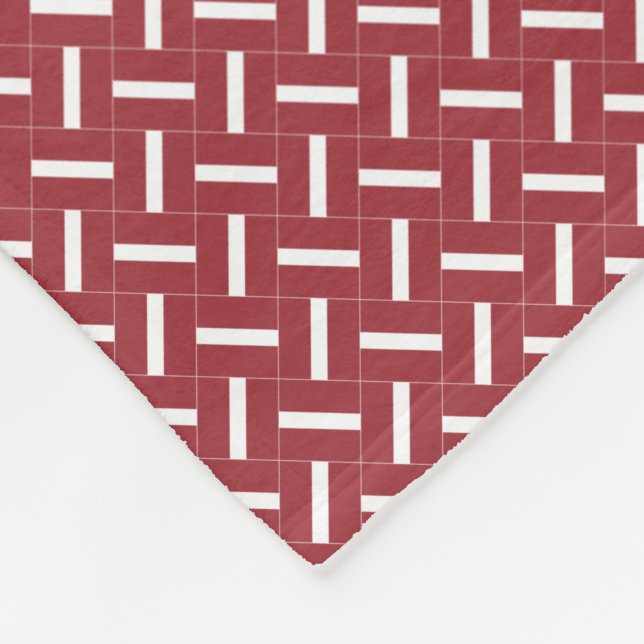 Manta Polar Patrón de bandera de Letonia (Esquina)