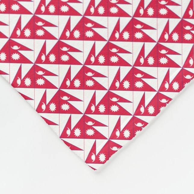 Manta Polar Patrón de bandera de Nepal (Esquina)