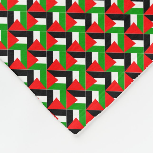 Manta Polar Patrón de bandera de Palestina de mosaico (Esquina)