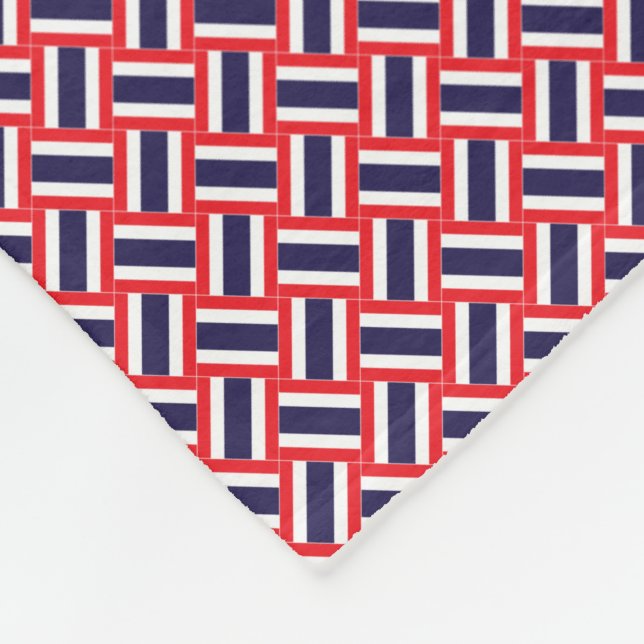 Manta Polar Patrón de bandera de Tailandia (Esquina)