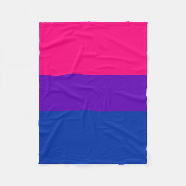 Manta Polar Patrón de bandera del orgullo bisexual que se repi (Anverso)