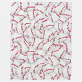 Manta Polar Patrón de Baseballs en capas