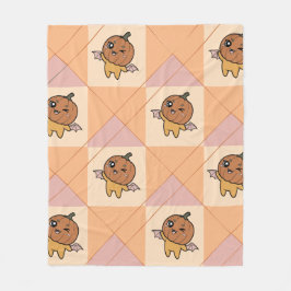 Manta Polar Patrón de Bate de Calabaza de Halloween