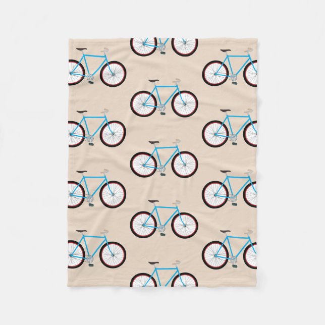Manta Polar Patrón de bicicletas (Anverso)