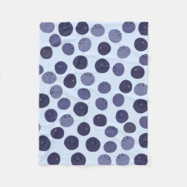 Manta Polar Patrón de Blueberry