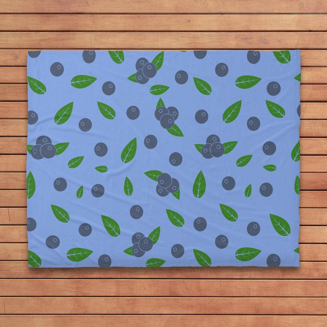 Manta Polar Patrón de Blueberry Blanket (Blueberry pattern Blanket)