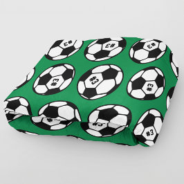 Manta Polar Patrón de bolas de fútbol verde personalizado