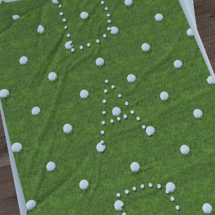 Manta Polar Patrón de bolas de golf Gran Funda Verde de hierba