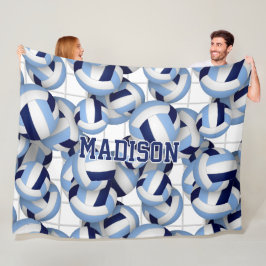 Manta Polar Patrón de bolas de voleibol con red bkgrd marina l