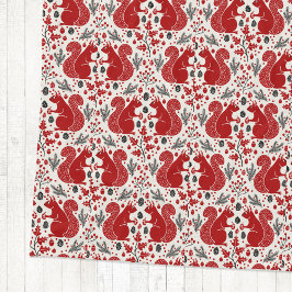 Manta Polar Patrón de bosque de ardillas