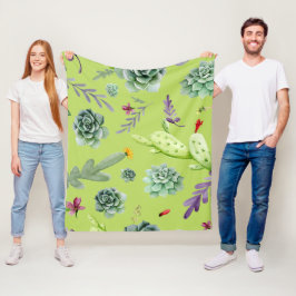 Manta Polar Patrón de cactus 6