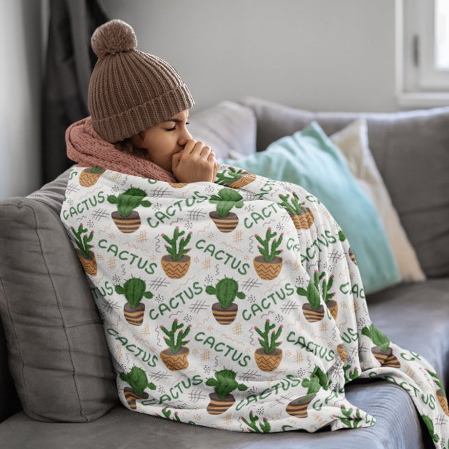 Manta Polar Patrón de Cactus salvaje (Subido por el creador)