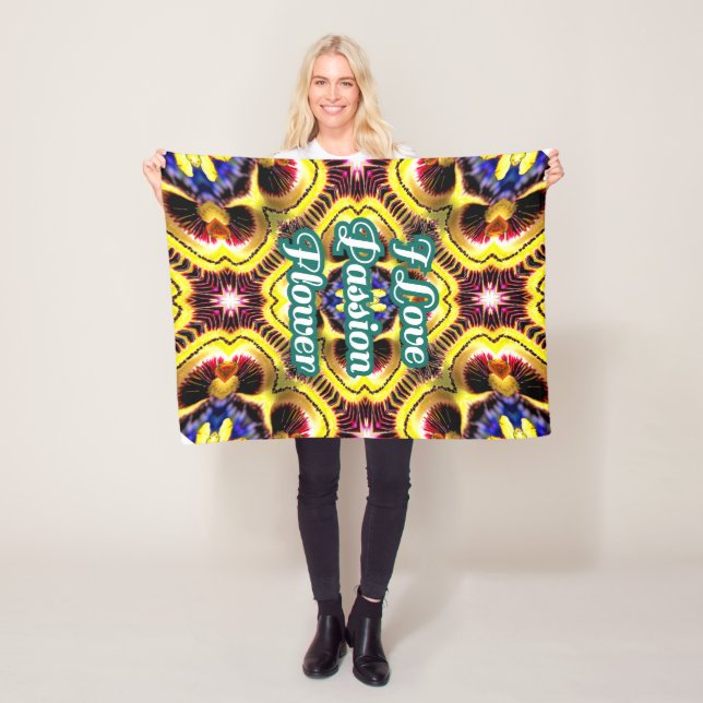 Manta Polar Patrón de Caerulea de Passiflora (In situ)