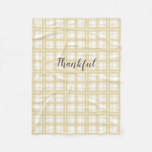 Manta Polar patrón de caída de tartán neutro (Anverso)