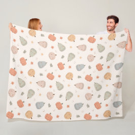 Manta Polar Patrón de calabaza cuta feliz - Funda de la flota