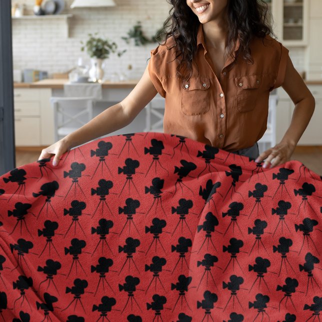 Manta Polar Patrón de cámara de cine de vídeo en casa (The perfect blanket for movie fans!)