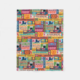 Manta Polar Patrón de camión de comida de Monster de Cookie