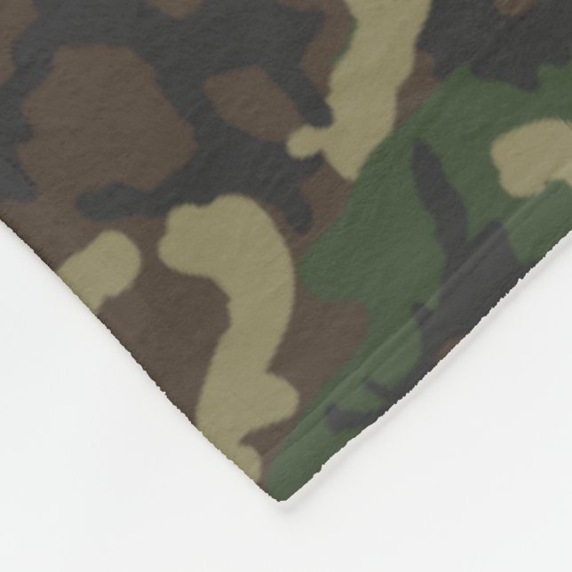 Manta Polar Patrón de Camo de Woodland (Esquina)