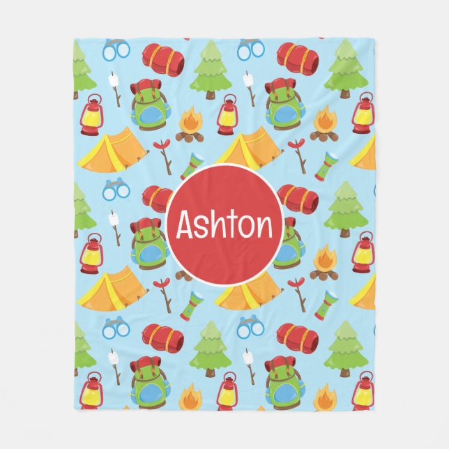 Manta Polar Patrón de campamento de verano (Anverso)