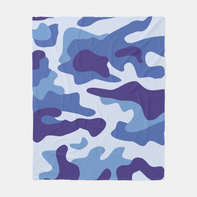 Manta Polar Patrón de camuflaje azul (Anverso)
