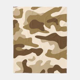 Manta Polar Patrón de camuflaje beige