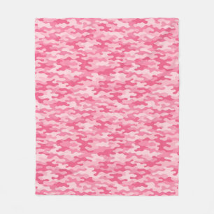 Manta Polar Patrón de camuflaje femenino rosa
