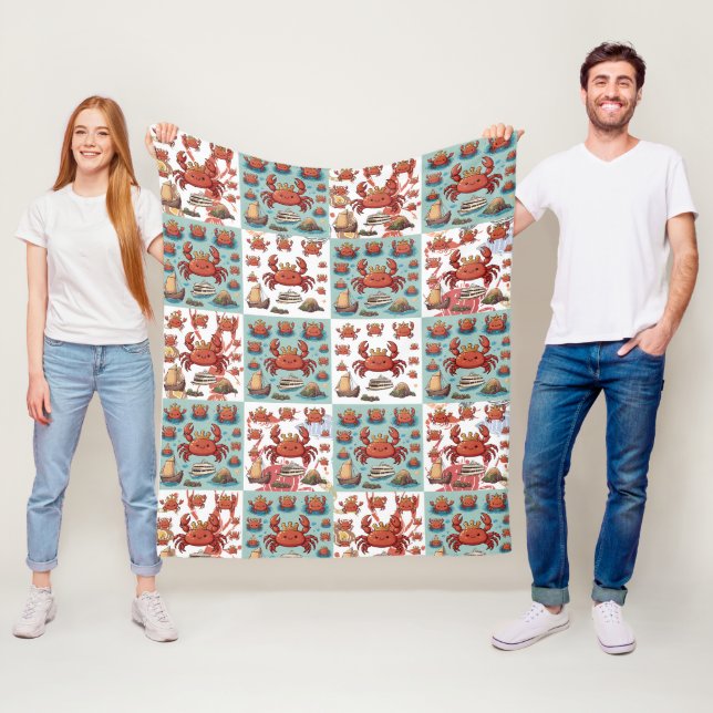 Manta Polar Patrón de cangrejos (In situ)