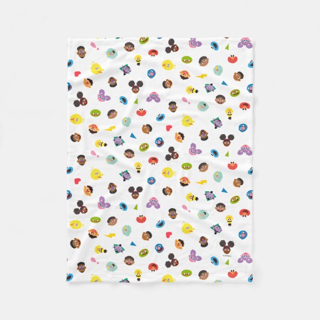 Manta Polar Patrón de caras comunes (Anverso)