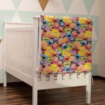 Patrón de caras de carácter de Plaza Sésamo