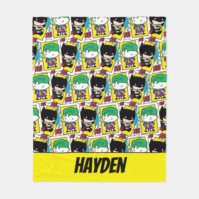 Manta Polar Patrón de cartas de reproducción de Chibi Joker y  (Anverso)