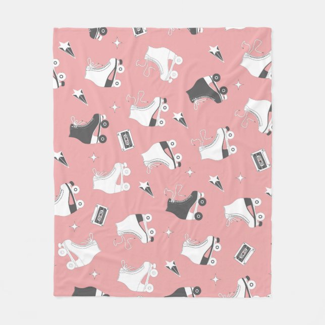 Manta Polar Patrón de cassette de patines de rodillos. (Anverso)